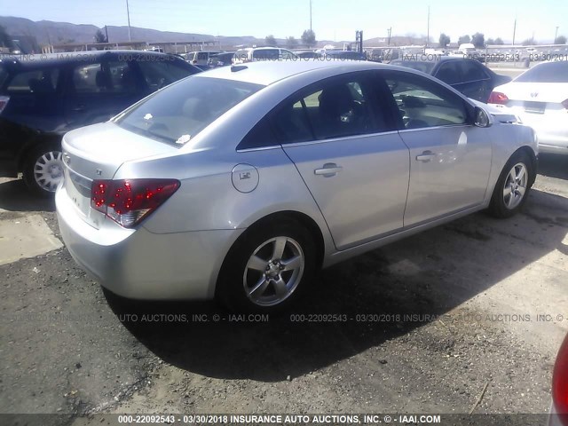 1G1PC5SB7D7233414 - 2013 CHEVROLET CRUZE LT SILVER photo 4