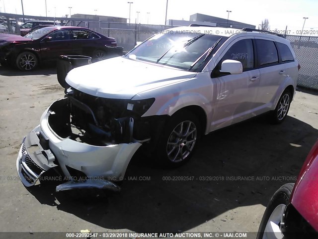 3C4PDDEG6CT347128 - 2012 DODGE JOURNEY R/T WHITE photo 2