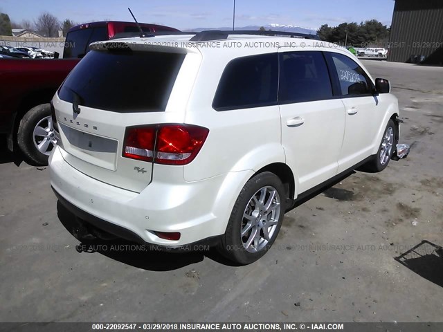 3C4PDDEG6CT347128 - 2012 DODGE JOURNEY R/T WHITE photo 4