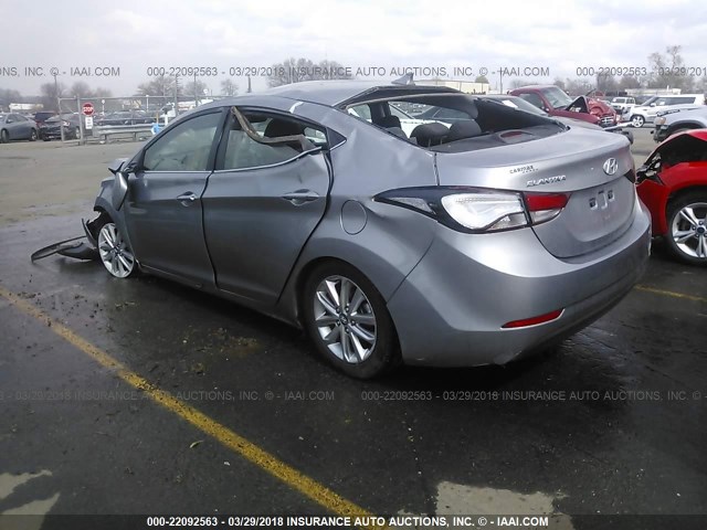 KMHDH4AE7FU366479 - 2015 HYUNDAI ELANTRA SE/SPORT/LIMITED GRAY photo 3