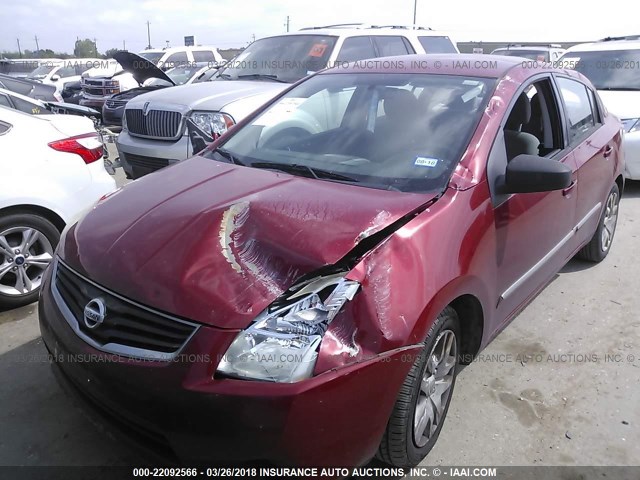 3N1AB6AP5BL663392 - 2011 NISSAN SENTRA 2.0/2.0S/SR/2.0SL RED photo 2