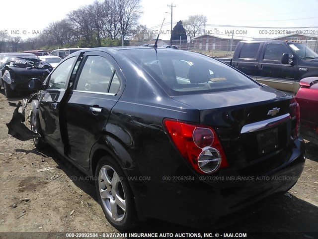 1G1JE5SB3C4215072 - 2012 CHEVROLET SONIC LTZ BLACK photo 3