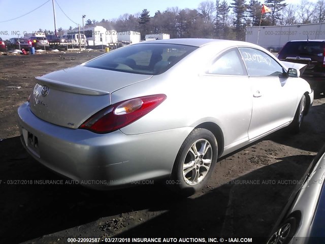 4T1CE38P04U908525 - 2004 TOYOTA CAMRY SOLARA SE/SLE Gümüş foto 4