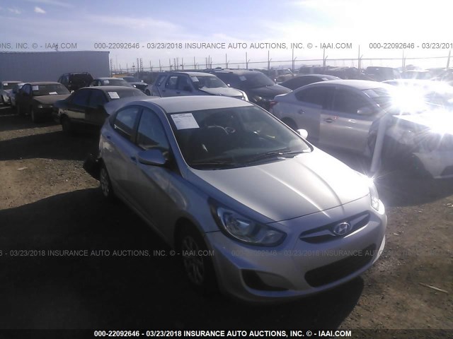 KMHCT4AE4EU698310 - 2014 HYUNDAI ACCENT GLS/GS SILVER photo 1