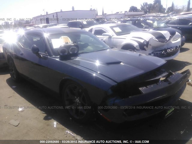 2C3CDZAG6HH640355 - 2017 DODGE CHALLENGER SXT BLUE photo 1