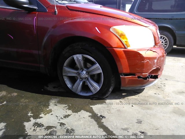 1B3CB3HA2AD568445 - 2010 DODGE CALIBER MAINSTREET ORANGE photo 6