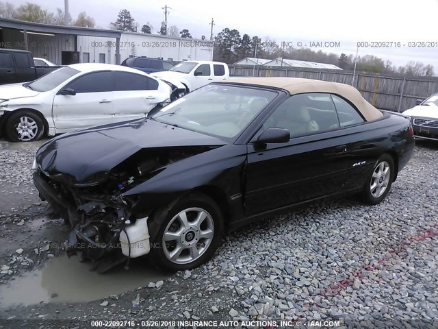 2T1FF28P5YC384106 - 2000 TOYOTA CAMRY SOLARA SE/SLE BLACK photo 2