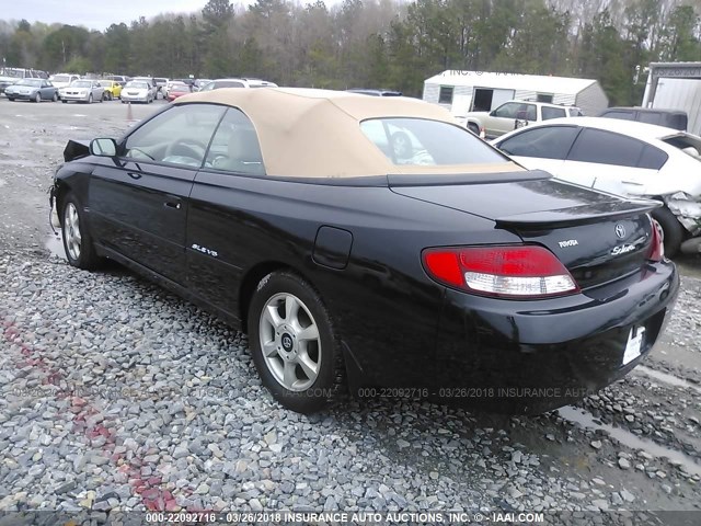 2T1FF28P5YC384106 - 2000 TOYOTA CAMRY SOLARA SE/SLE შავი ფოტო 3