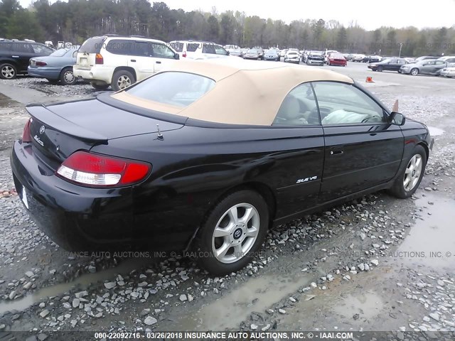 2T1FF28P5YC384106 - 2000 TOYOTA CAMRY SOLARA SE/SLE BLACK photo 4