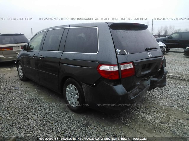 5FNRL38275B076426 - 2005 HONDA ODYSSEY LX GRAY photo 3