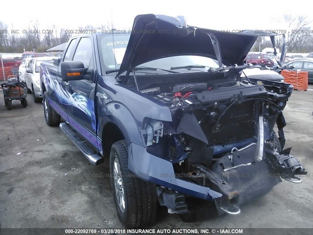 1FTFX1EF2EKE36532 - 2014 FORD F150 SUPER CAB BLUE photo 1