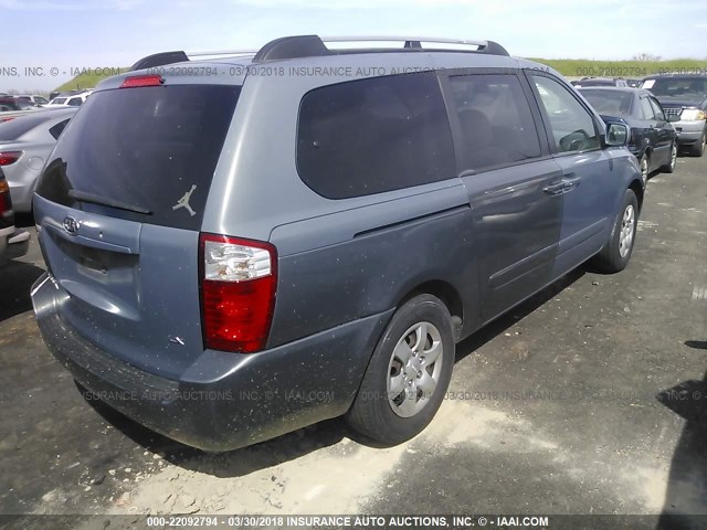 KNDMB233086195197 - 2008 KIA SEDONA EX/LX GRAY photo 4