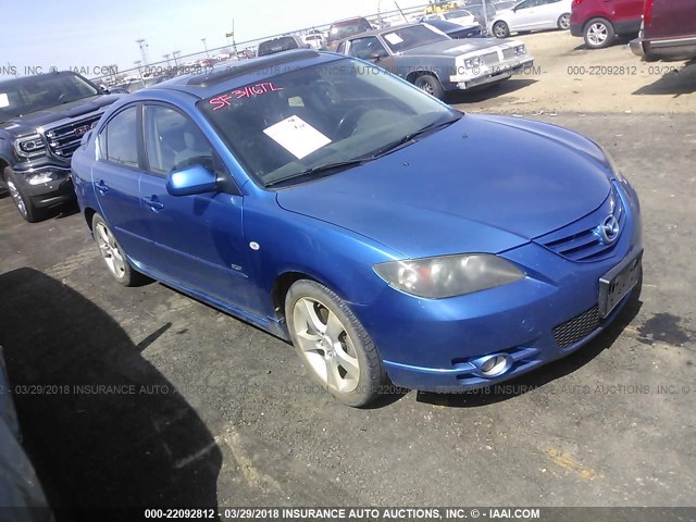 JM1BK123451249273 - 2005 MAZDA 3 S BLUE photo 1