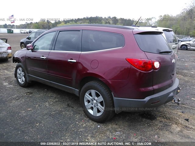 1GNLRFED8AS142479 - 2010 CHEVROLET TRAVERSE LT BURGUNDY photo 3