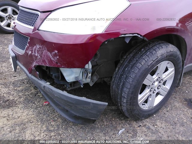 1GNLRFED8AS142479 - 2010 CHEVROLET TRAVERSE LT BURGUNDY photo 6