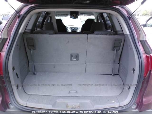 1GNLRFED8AS142479 - 2010 CHEVROLET TRAVERSE LT BURGUNDY photo 8