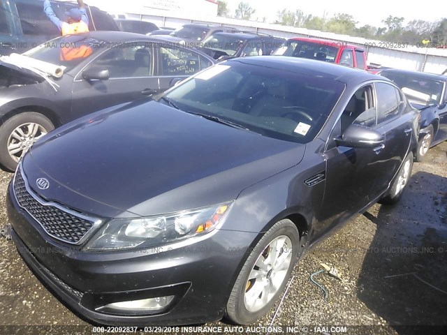 KNAGN4A61B5133542 - 2011 KIA OPTIMA EX/SX GRAY photo 2