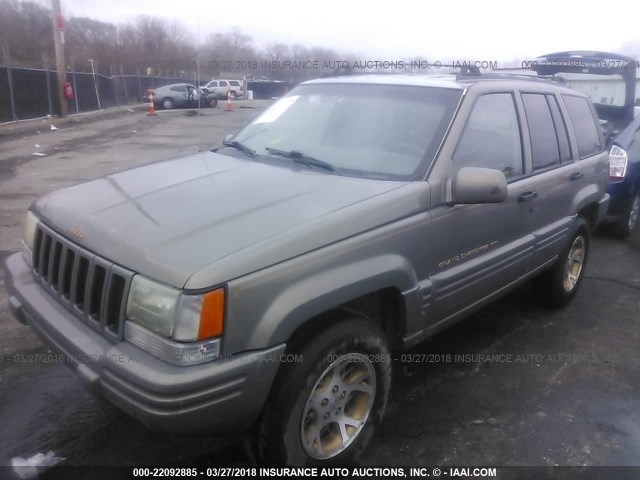 1J4GZ78Y2VC569777 - 1997 JEEP GRAND CHEROKEE LIMITED/ORVIS Pewter photo 2