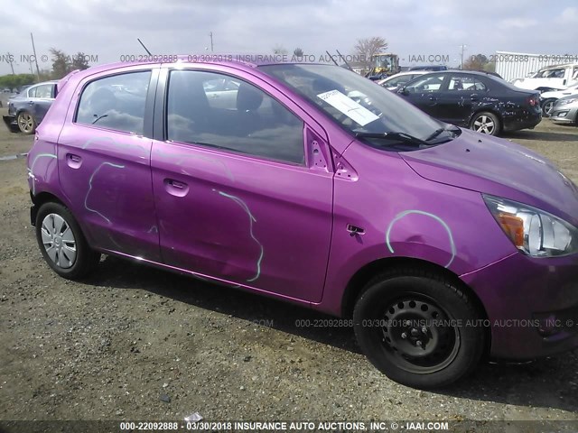 ML32A3HJ5FH058204 - 2015 MITSUBISHI MIRAGE DE PINK photo 6