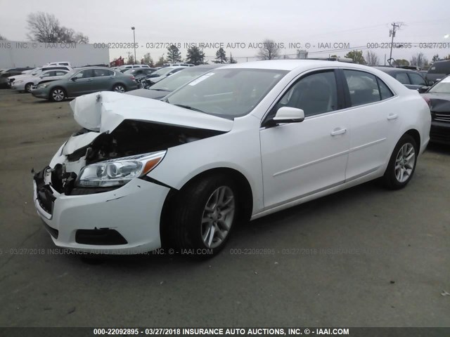 1G11C5SL7EF158025 - 2014 CHEVROLET MALIBU 1LT WHITE photo 2