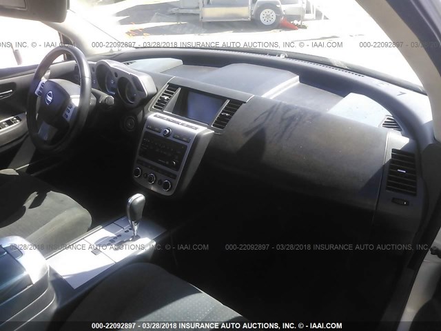 JN8AZ08T96W402781 - 2006 NISSAN MURANO SL/SE/S SILVER photo 5