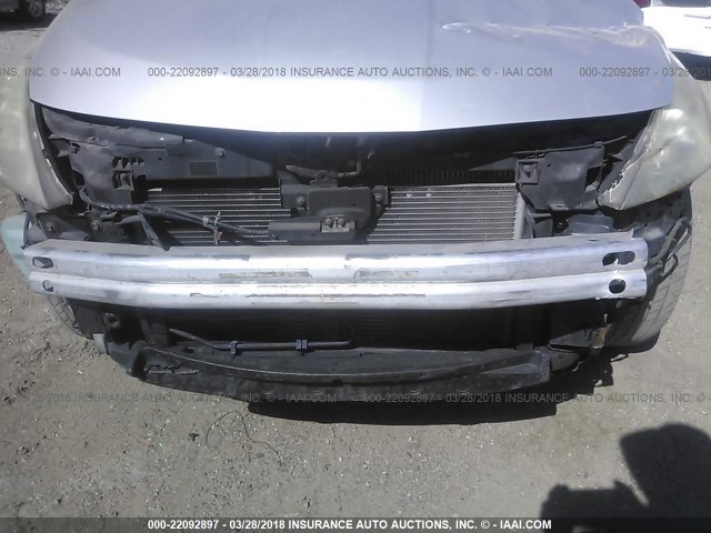 JN8AZ08T96W402781 - 2006 NISSAN MURANO SL/SE/S SILVER photo 6