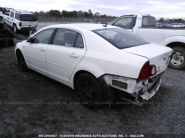 1G1ZG57B984263527 - 2008 CHEVROLET MALIBU LS WHITE photo 3