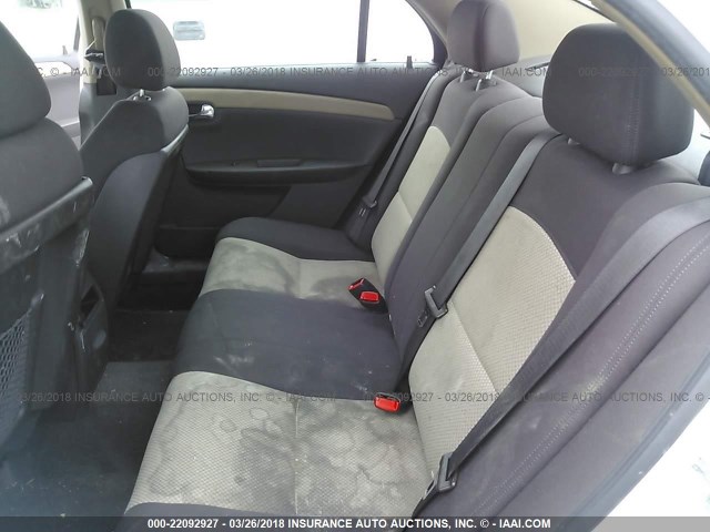 1G1ZG57B984263527 - 2008 CHEVROLET MALIBU LS WHITE photo 8