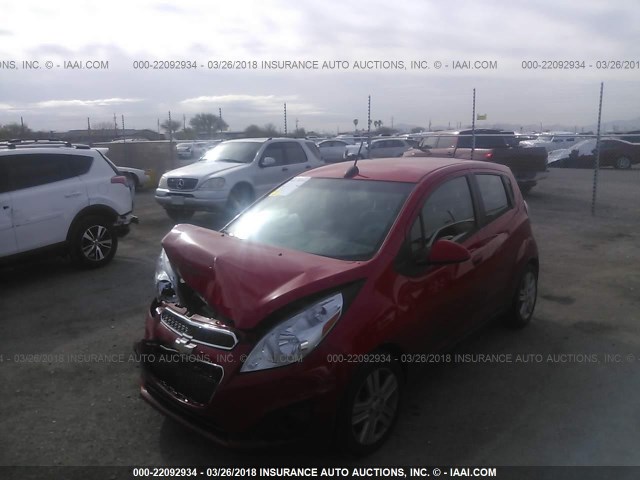 KL8CD6S98FC741366 - 2015 CHEVROLET SPARK 1LT RED photo 2