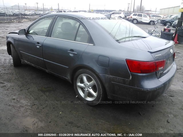 5NPEU46C99H498198 - 2009 HYUNDAI SONATA SE/LIMITED BLUE photo 3