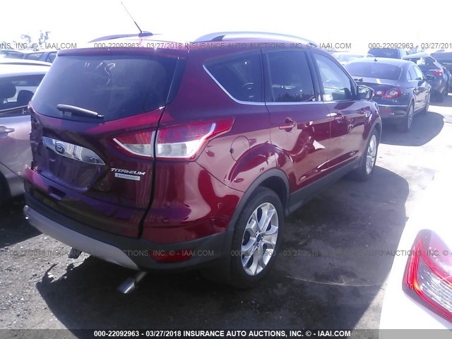 1FMCU0JX6GUC00005 - 2016 FORD ESCAPE TITANIUM RED photo 4