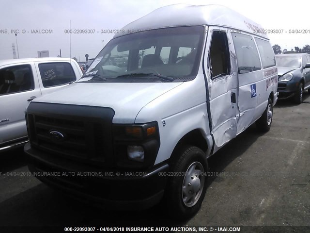 1FTNE14W98DA64649 - 2008 FORD ECONOLINE E150 VAN WHITE photo 2