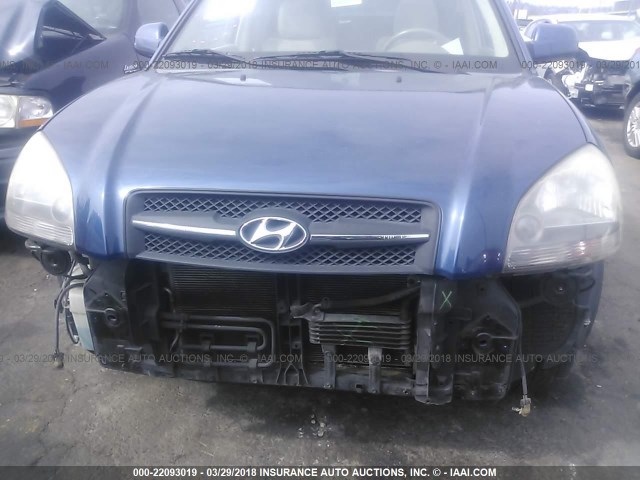 KM8JN12D46U316218 - 2006 HYUNDAI TUCSON GLS/LIMITED BLUE photo 6