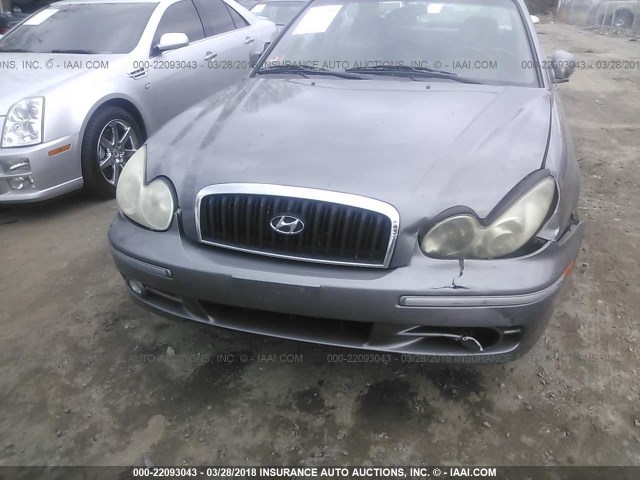 KMHWF35H04A939556 - 2004 HYUNDAI SONATA GLS/LX GRAY photo 6