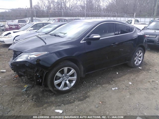 2HNYB1H42AH503479 - 2010 ACURA ZDX TECHNOLOGY BLACK photo 2