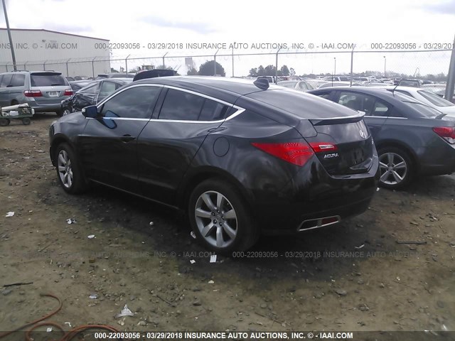 2HNYB1H42AH503479 - 2010 ACURA ZDX TECHNOLOGY BLACK photo 3