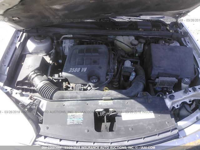 1G1ZT54845F191849 - 2005 CHEVROLET MALIBU LS ვერცხლისფერი ფოტო 10