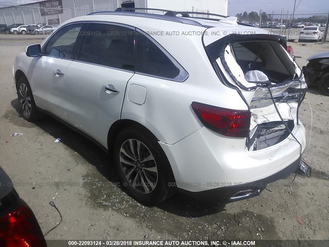 5FRYD3H62FB009454 - 2015 ACURA MDX TECHNOLOGY WHITE photo 3