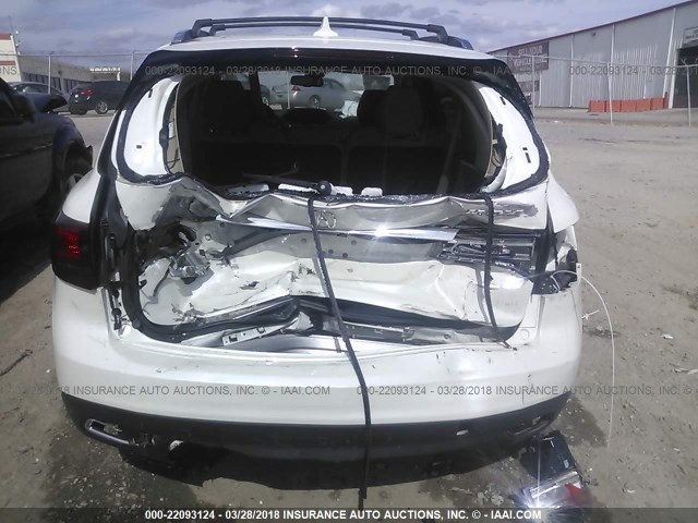 5FRYD3H62FB009454 - 2015 ACURA MDX TECHNOLOGY WHITE photo 6