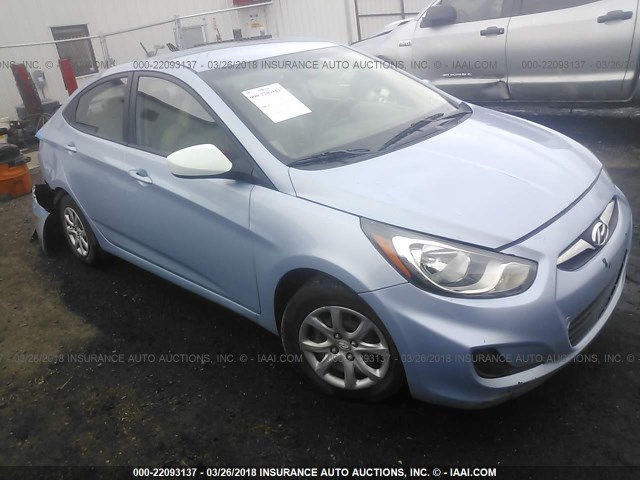 KMHCT4AE8DU421061 - 2013 HYUNDAI ACCENT GLS/GS BLUE photo 1