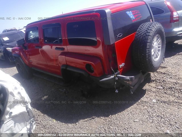 5GTEN13E588151121 - 2008 HUMMER H3 ORANGE photo 3