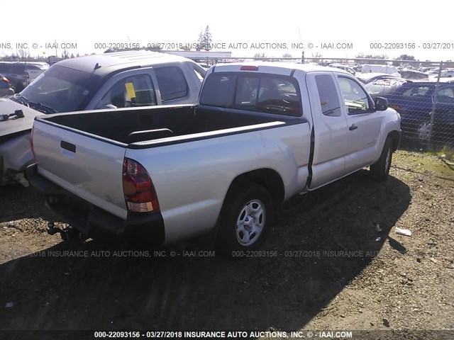 5TETX22N27Z325448 - 2007 TOYOTA TACOMA ACCESS CAB Արծաթագույն լուսանկար 4
