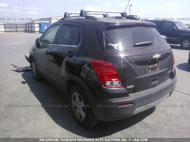 KL7CJLSB0FB223725 - 2015 CHEVROLET TRAX 1LT BLACK photo 3