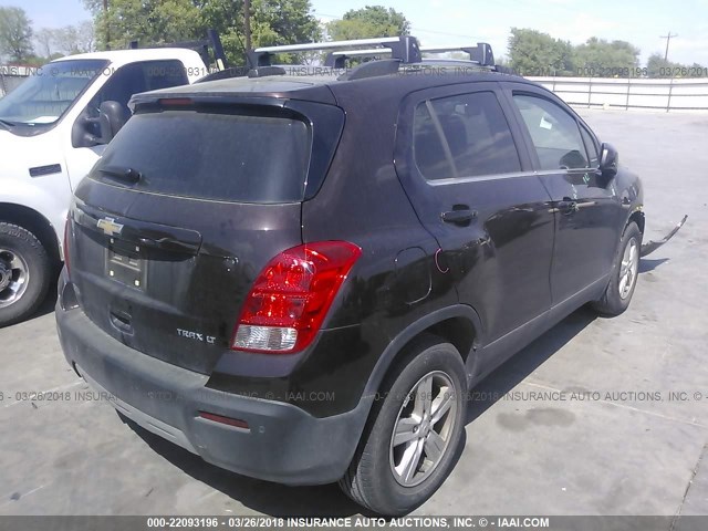 KL7CJLSB0FB223725 - 2015 CHEVROLET TRAX 1LT BLACK photo 4