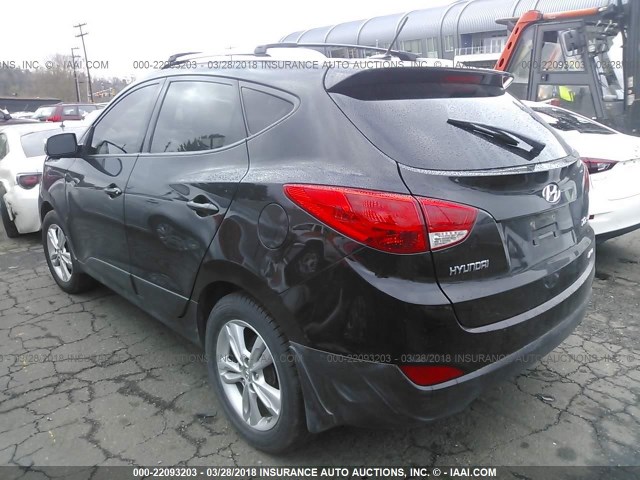 KM8JUCAC5CU542058 - 2012 HYUNDAI TUCSON GLS/LIMITED BLACK photo 3