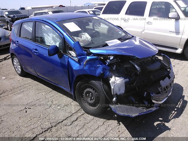 3N1CE2CP2EL425168 - 2014 NISSAN VERSA NOTE S/S PLUS/SV/SL BLUE photo 1