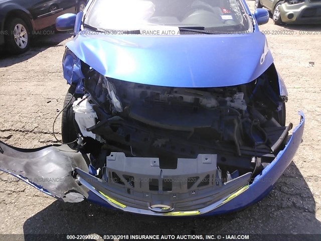 3N1CE2CP2EL425168 - 2014 NISSAN VERSA NOTE S/S PLUS/SV/SL BLUE photo 6