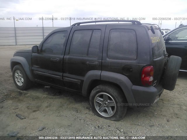 1J4GL48K64W326191 - 2004 JEEP LIBERTY SPORT BLACK photo 3