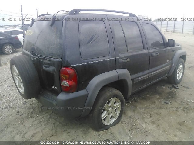 1J4GL48K64W326191 - 2004 JEEP LIBERTY SPORT 黑色 照片 4