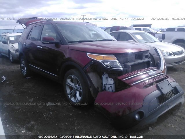 1FM5K8F84DGA94114 - 2013 FORD EXPLORER LIMITED 红色 照片 1